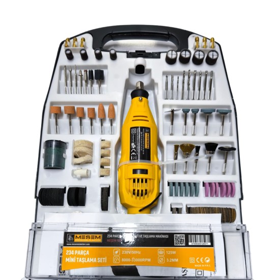 MEŞEM 234 PARÇA MİNİ TAŞLAMA SETİ