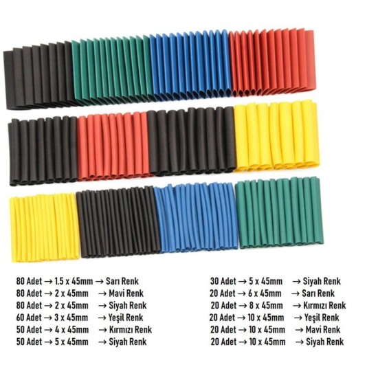 530 PARÇA ISI İLE DARALAN MAKARON SETİ