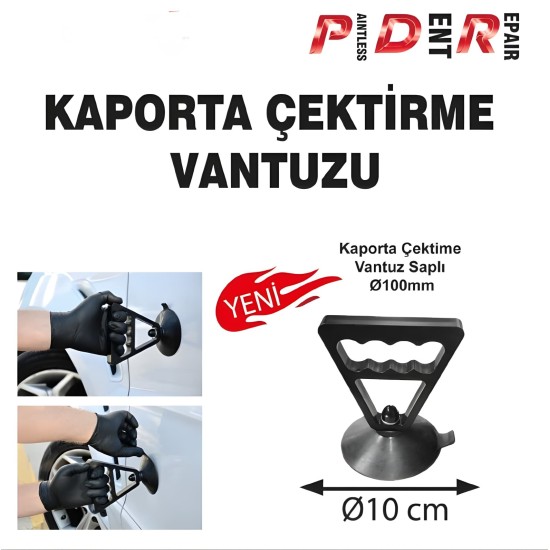 PDR MANUEL KAPORTA ÇEKTİRME SAPLI VANTUZ 100 MM